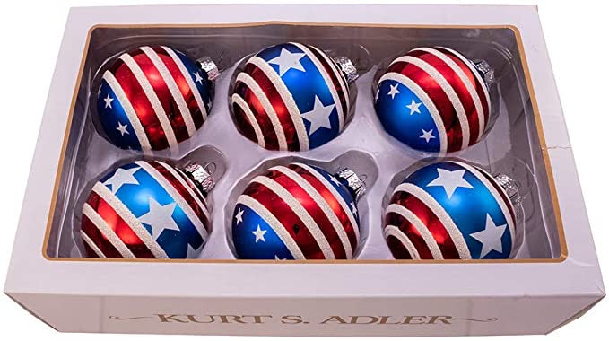 Kurt Adler Stars & Stripes Ornament