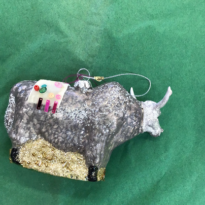 Blown Glass Yak Ornament | Cody Foster