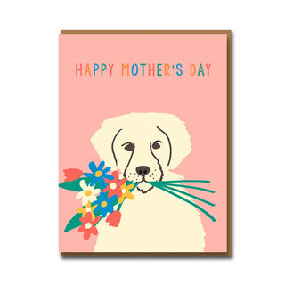 Dog with Flowers - Happy Mother’s Day Card