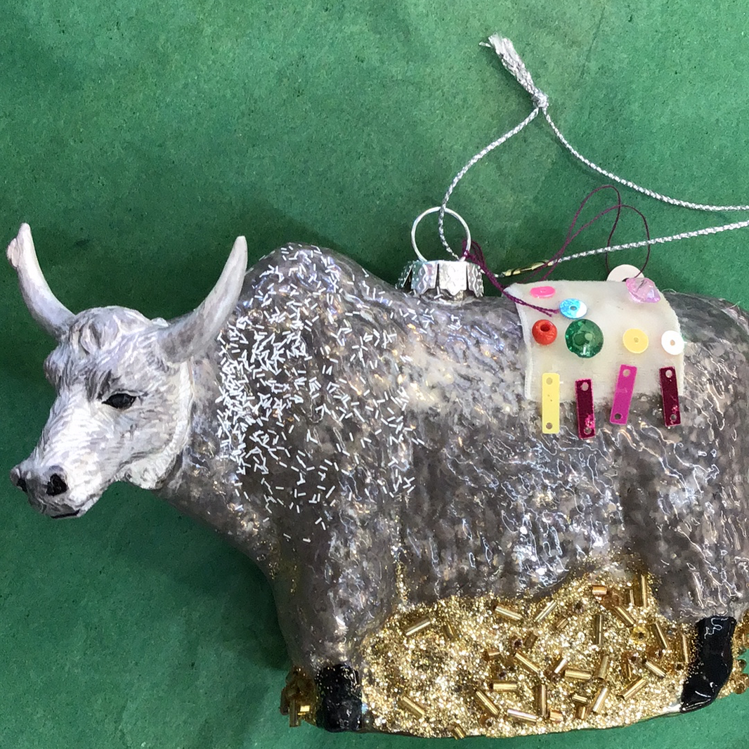 Blown Glass Yak Ornament | Cody Foster