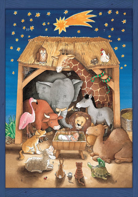Baby Jesus with Animals Advent Calendar