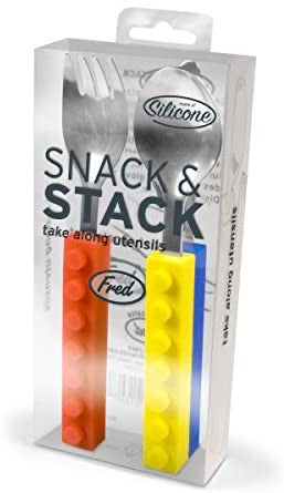 Silicone Snack and Stack | Fork and Spoon Set