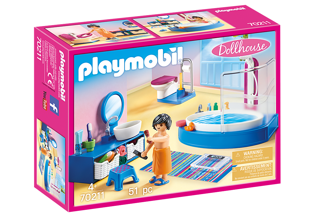 Playmobil Dollhouse 70211 Bathroom with Tub