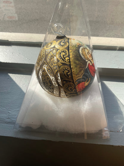 Peter Seasons Holy Family Blown Glass Ornament