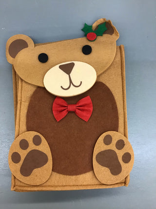 C&F Teddy Bear Felt Gift Bag - Small