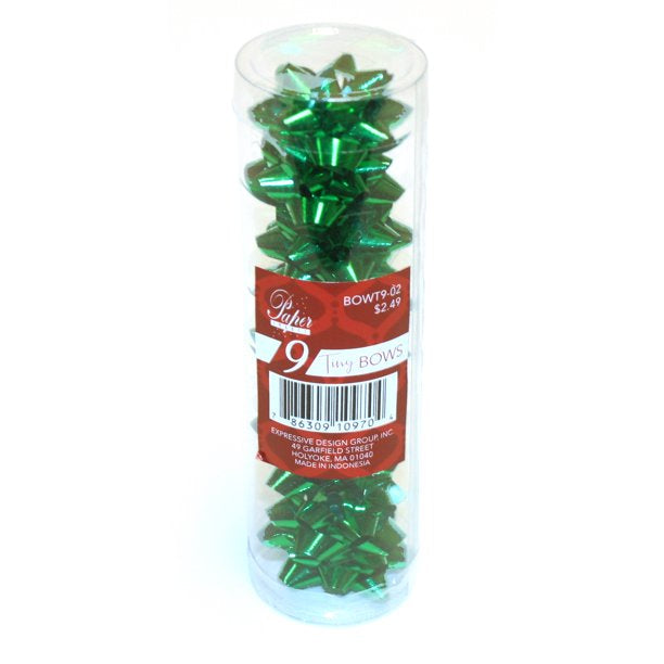 9 Mini Bows in a Tube