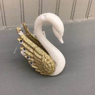 Kurt Adler Gold Wing Swan Ornament