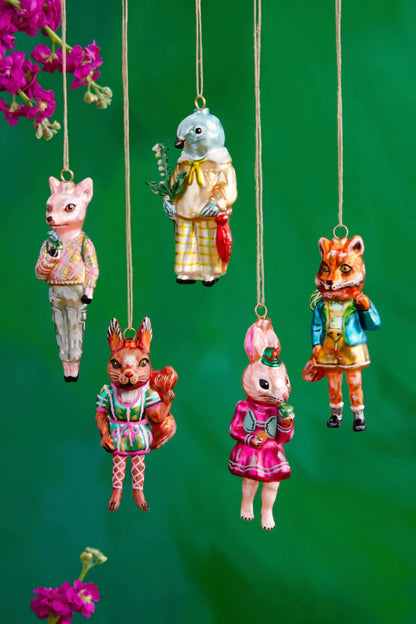 Dressed Woodland Animal Ornaments