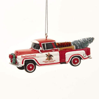 Kurt Adler Budweiser Pickup Truck Hanging Ornament, 4-inch High, Resin