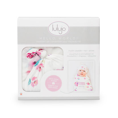 Hello World Newborn Swaddle Set