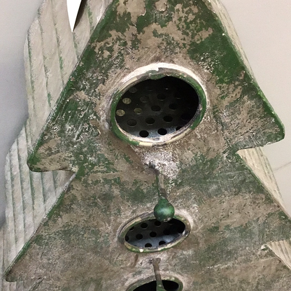 Metal Pine Tree Hanging Birdhouse