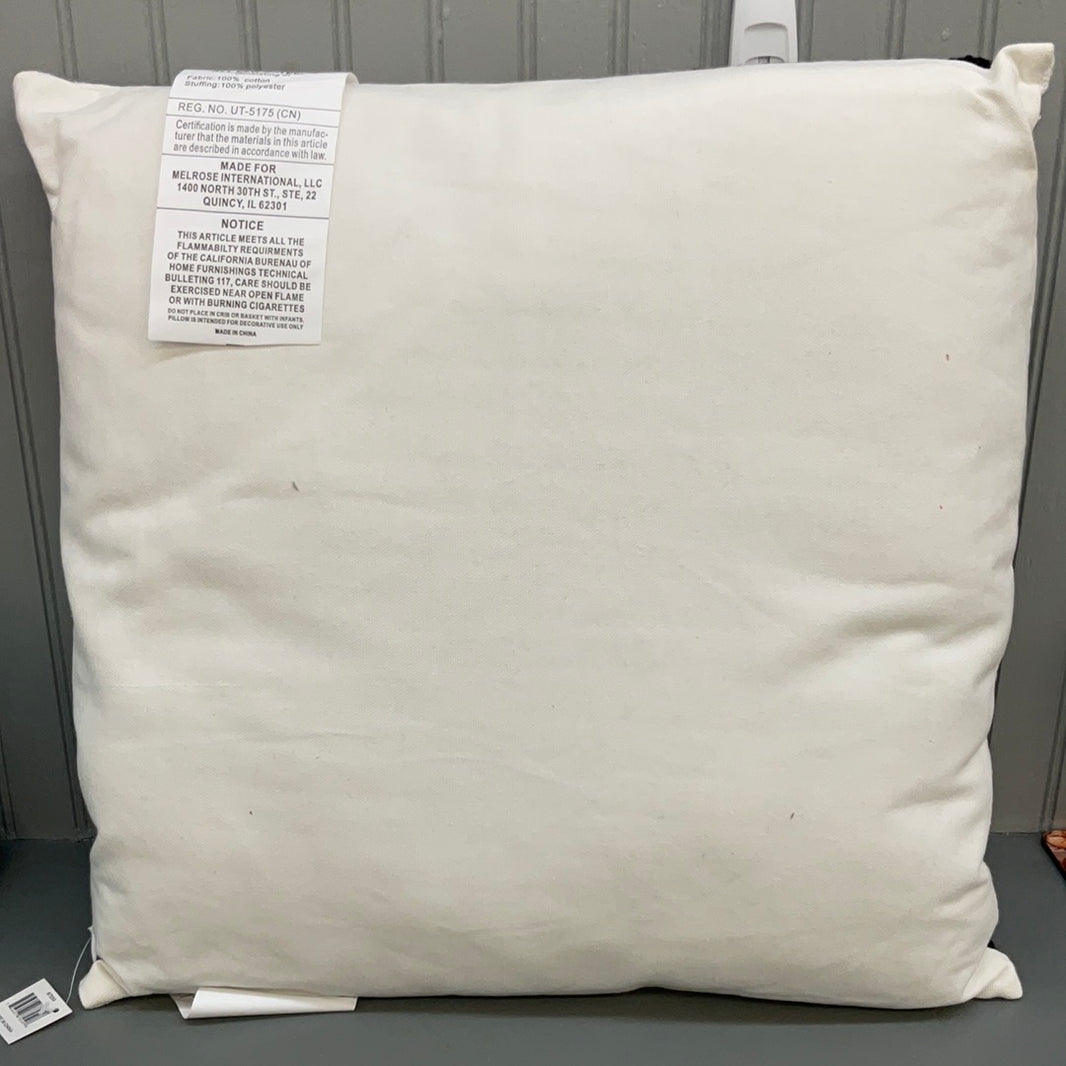 Melrose Black and White Snowflake Pillow