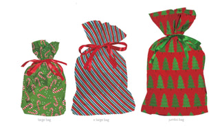 6 Pull String Bags - Wrap In a Hurry
