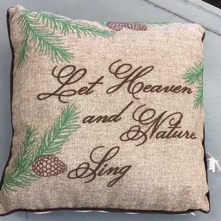 Holiday Pillow: Let Heaven and Nature Sing