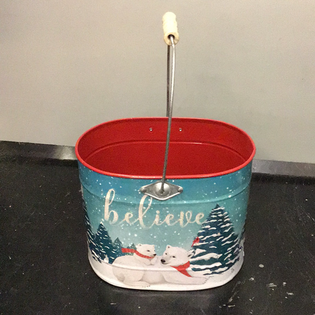 Polar Bear “Believe” Tin Bucket Medium