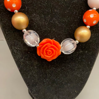 Orange Beaded Necklace