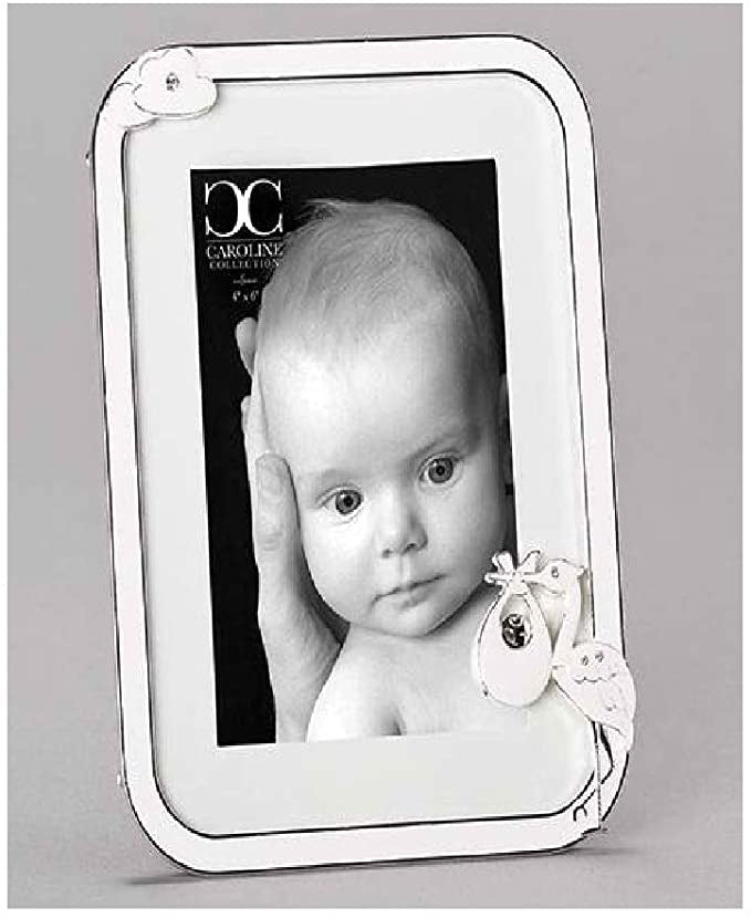 White Stork Baby Picture Frame