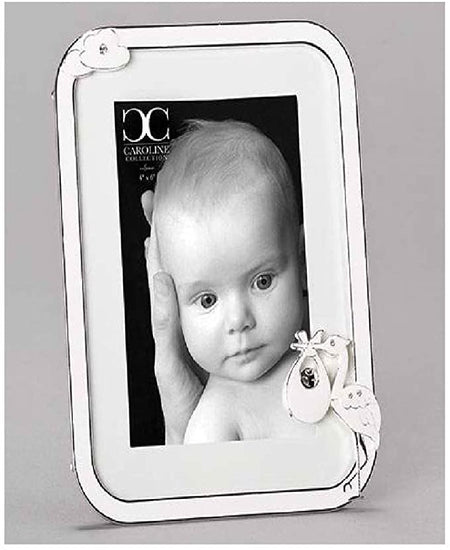 White Stork Baby Picture Frame