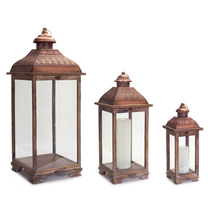 Copper and Wood Lantern