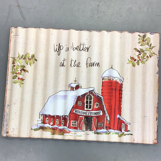 Life is Better at the Farm Metal Sign