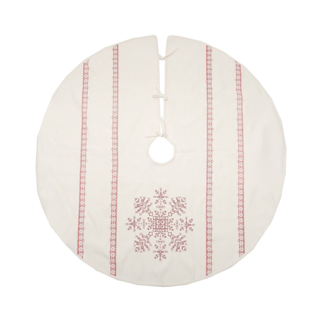 C&F Cross Stitch Snowflake Tree Skirt