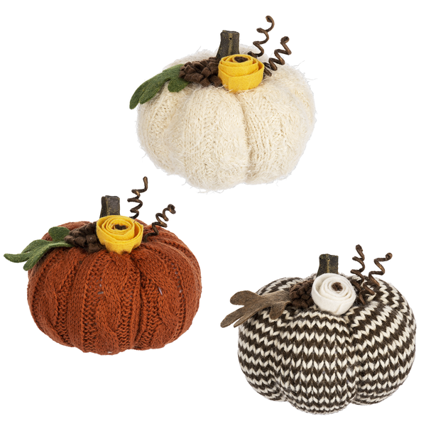 Knit Pumpkin Figurine