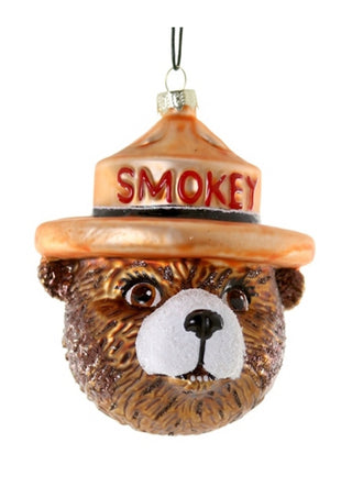 Smoky the Bear Glass Ornament
