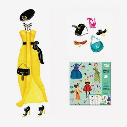 Fashion Reusable Stickers and Paper Dolls | Green