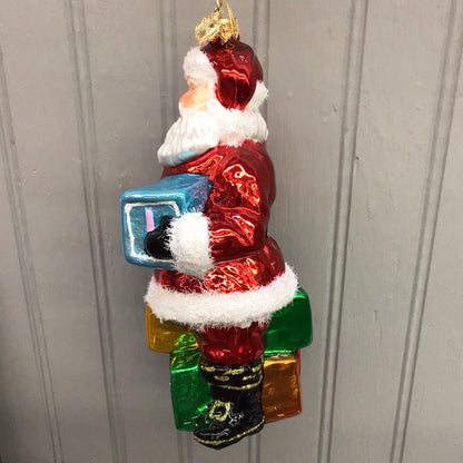 Huras Family Santa with Baby’s Blocks Ornament