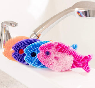 Silicone Bath Scrub Fish