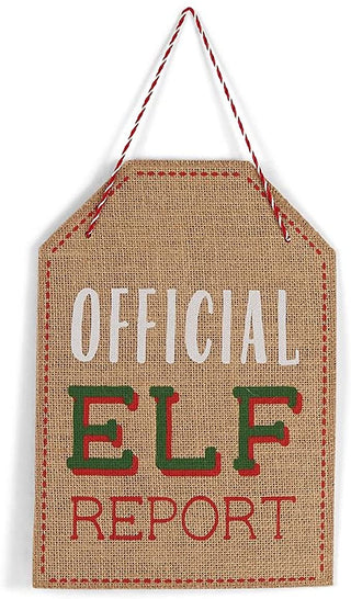 Official Elf Report Chalkboard Sign