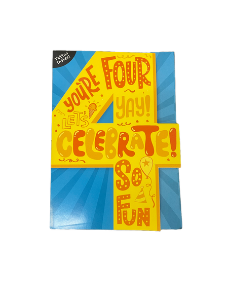You’re Four Birthday Card