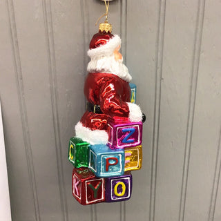 Huras Family Santa with Baby’s Blocks Ornament