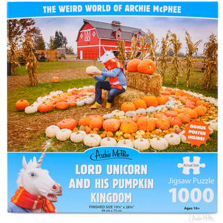 Lord unicorn and his pumpkin kingdom 1000 piece jigsaw puzzle