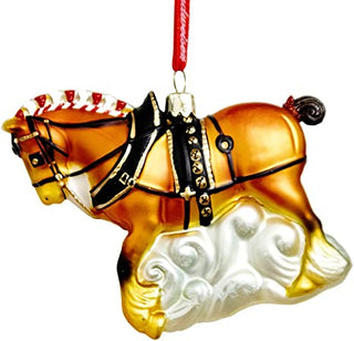Kurt Adler Budweiser Glass Horse Ornaments