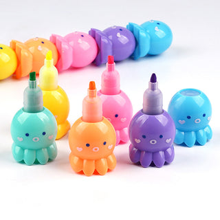 5 Color Octopus Highlighters