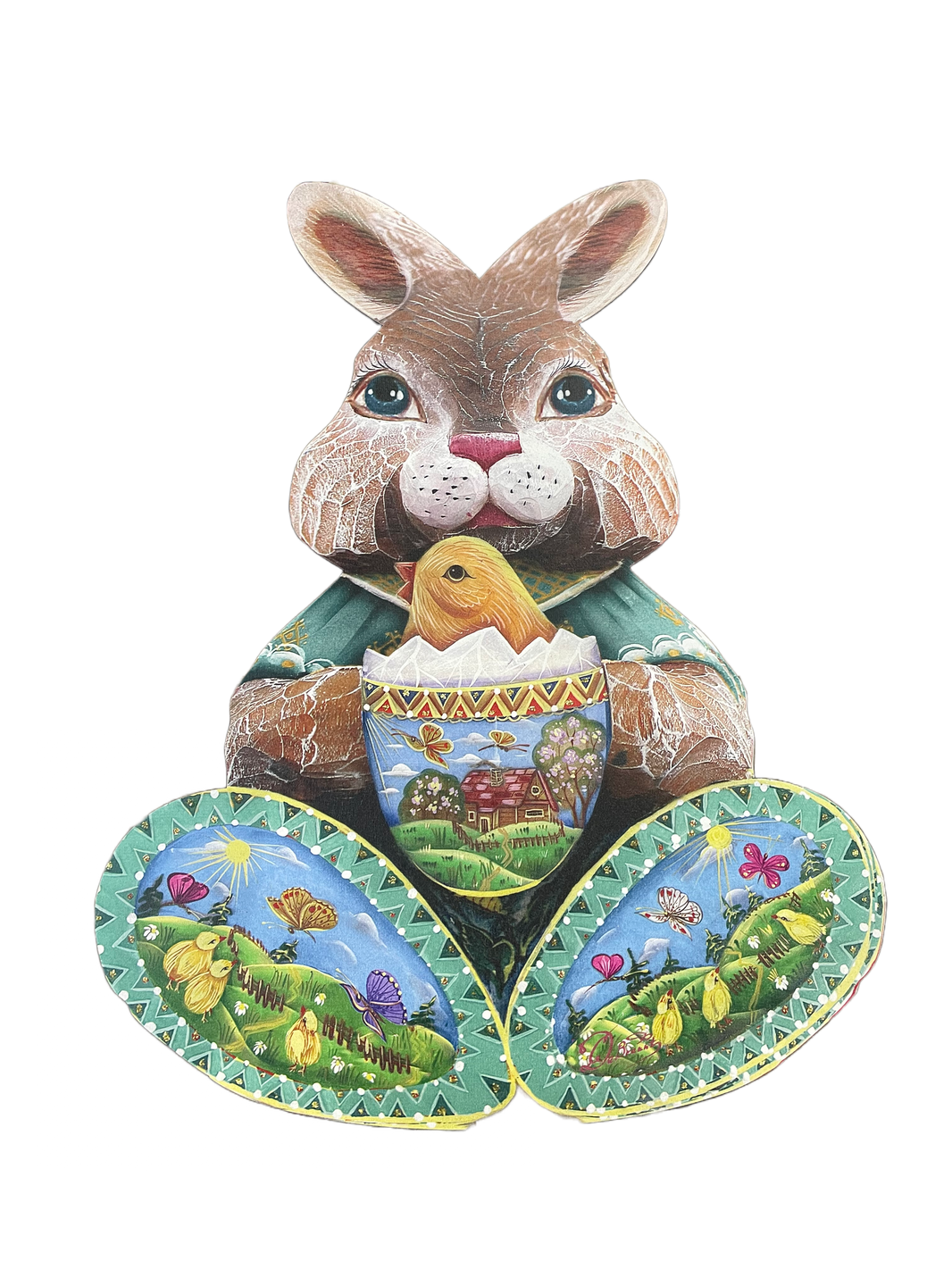 Wooden Easter Bunny Door Hanger