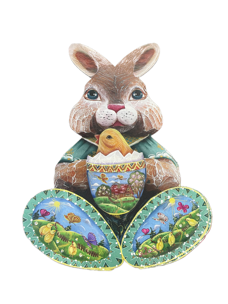 Wooden Easter Bunny Door Hanger