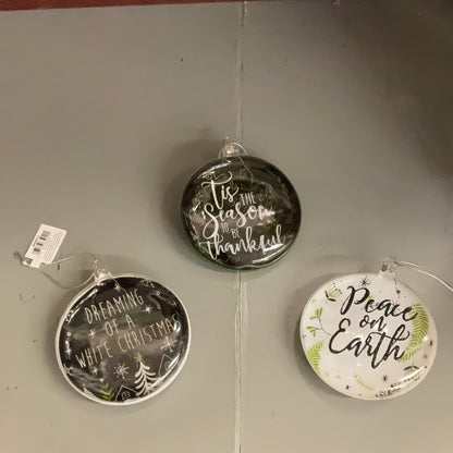 GiftCraft Assorted Disc Ornaments