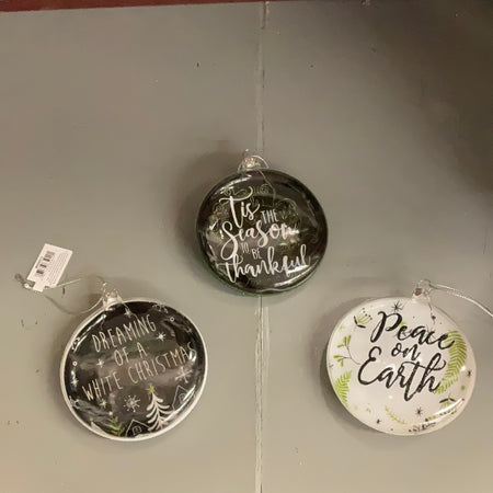 GiftCraft Assorted Disc Ornaments