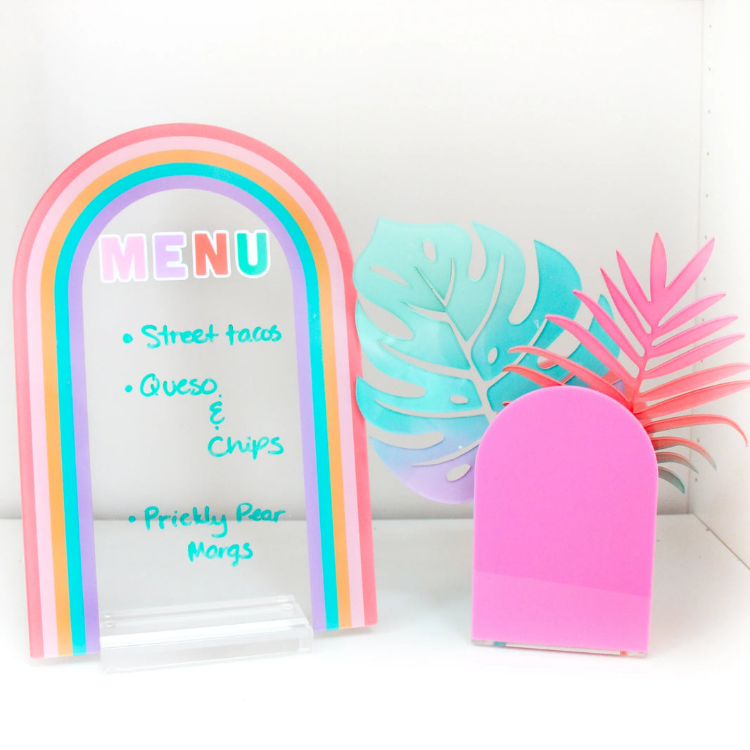 Acrylic Rainbow Dry Erase Board