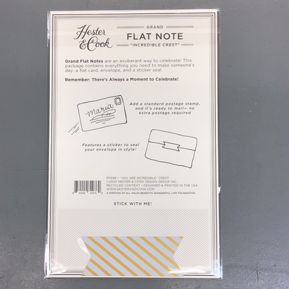 You Are Incredible Thank You Flat Note Card