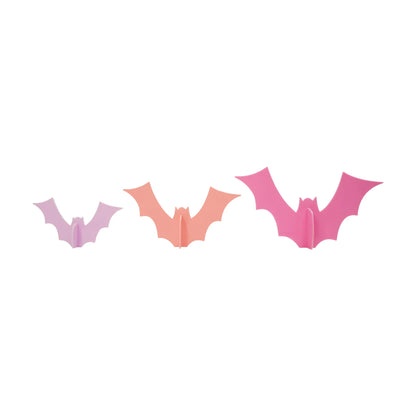 Pink Acrylic 3D Bat Set