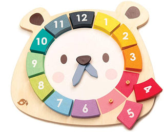 Wood Bear Color Clock