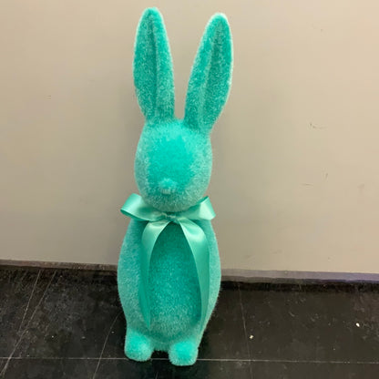 Medium Flocked Pastel Button Nose Bunny