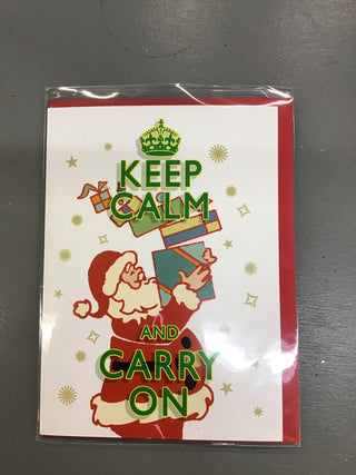 Keep Calm Carry On Christmas Card