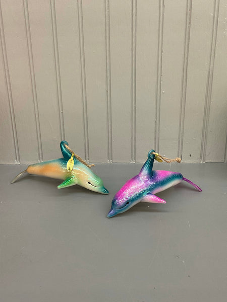 Glass Dolphin Ornament
