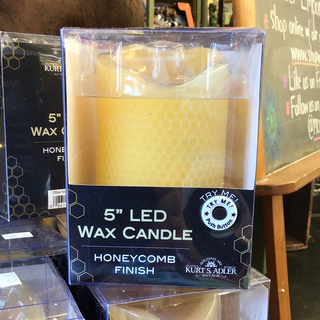 Kurt Adler 5” Bees Wax LED Candle