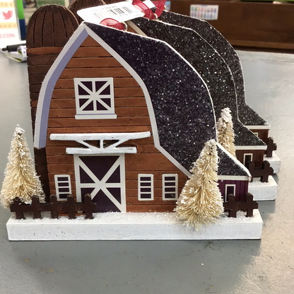 Foam Christmas Barn Ornament