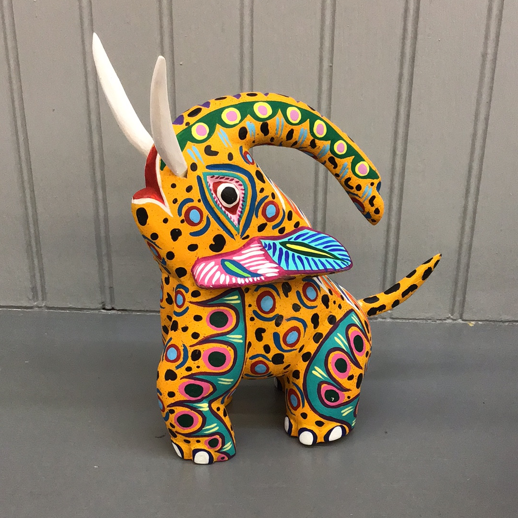 Oaxacan Wood Carving Elephant